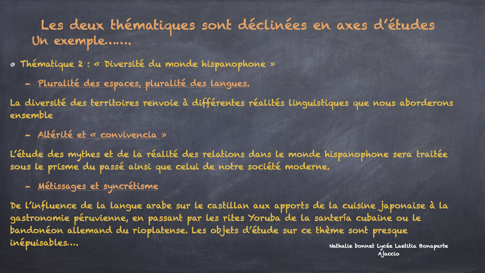 Axe Espagnol Terminale 2022 Spécialité espagnol - Lycée Laetitia Bonaparte